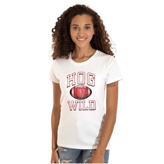 Arkansas Hog Wild AR Gameday Pride Womens Slim Fit Graphic Tee Brisco Brands M