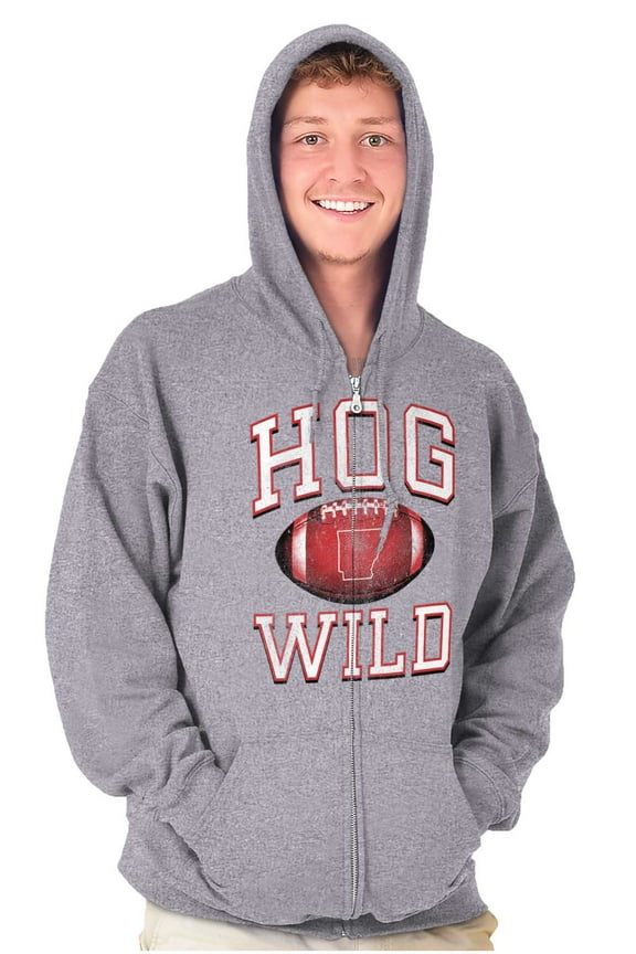 Arkansas Hog Wild AR Gameday Pride Zip Up Hoodie Men's Women's Brisco Brands X
