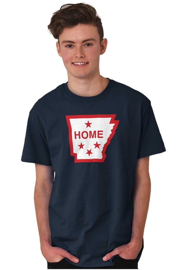 Arkansas Home State Pride Map Flag Men's Graphic T Shirt Tees Brisco Brands S
