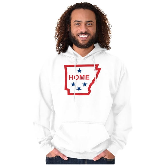 Arkansas Home State Pride Map Flag Unisex Plus Fleece Graphic Hoodie Brisco Brands 3X