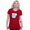 thumbnail image 1 of Arkansas Home State Pride Map Flag Womens Slim Fit Graphic Tee Brisco Brands X, 1 of 5