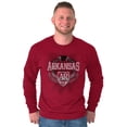 thumbnail image 1 of Arkansas Map Emblem State Pride Long Sleeve TShirt Men Women Brisco Brands S, 1 of 6