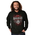 thumbnail image 1 of Arkansas Map Emblem State Pride Unisex Plus Fleece Graphic Hoodie Brisco Brands 4X, 1 of 5
