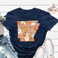 thumbnail image 1 of Arkansas Map Silhouette Shirt Floral State Pride Tee, 1 of 2