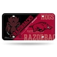 thumbnail image 1 of Arkansas-Razorback's Multi-Color Standard 12x6 Metal License Plate Auto Tag, 1 of 6