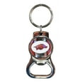 thumbnail image 1 of Arkansas Razorback's Kaleidoscope Reflective Light Silver Keychain and Church Key / Bottle Opener, 1 of 4