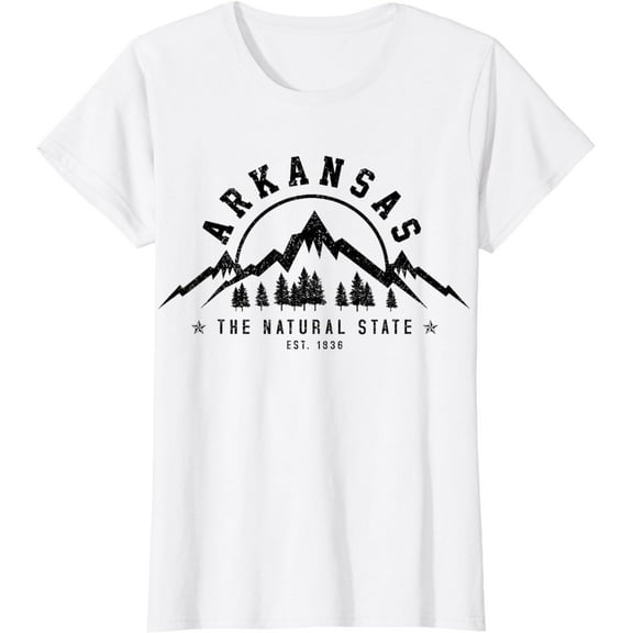 Arkansas Natural State Est. 1836 Mountains Nature Gift T-Shirt