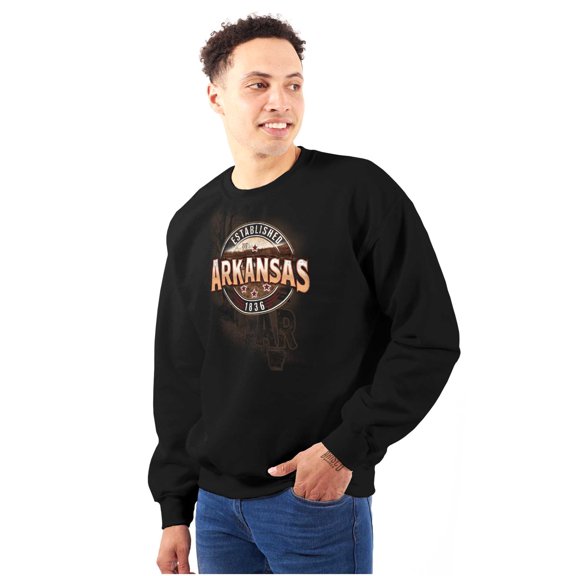 Arkansas Natural State Pride Rustic Unisex Plus Fleece Graphic Sweatshirt Brisco Brands 4X