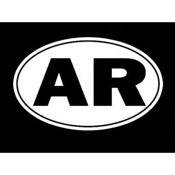 Arkansas Natural State Tourism Logo Decal Sticker - White Vinyl Decal for Cars, Macbooks, and Other Laptops