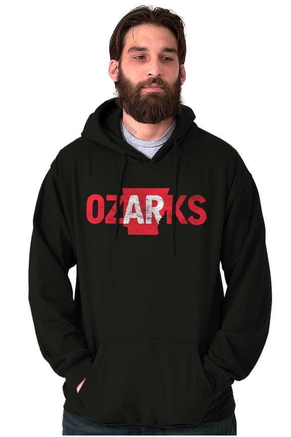 Arkansas Ozarks Pride AR Shaped Map Hoodie Sweatshirt Women Men Brisco Brands M