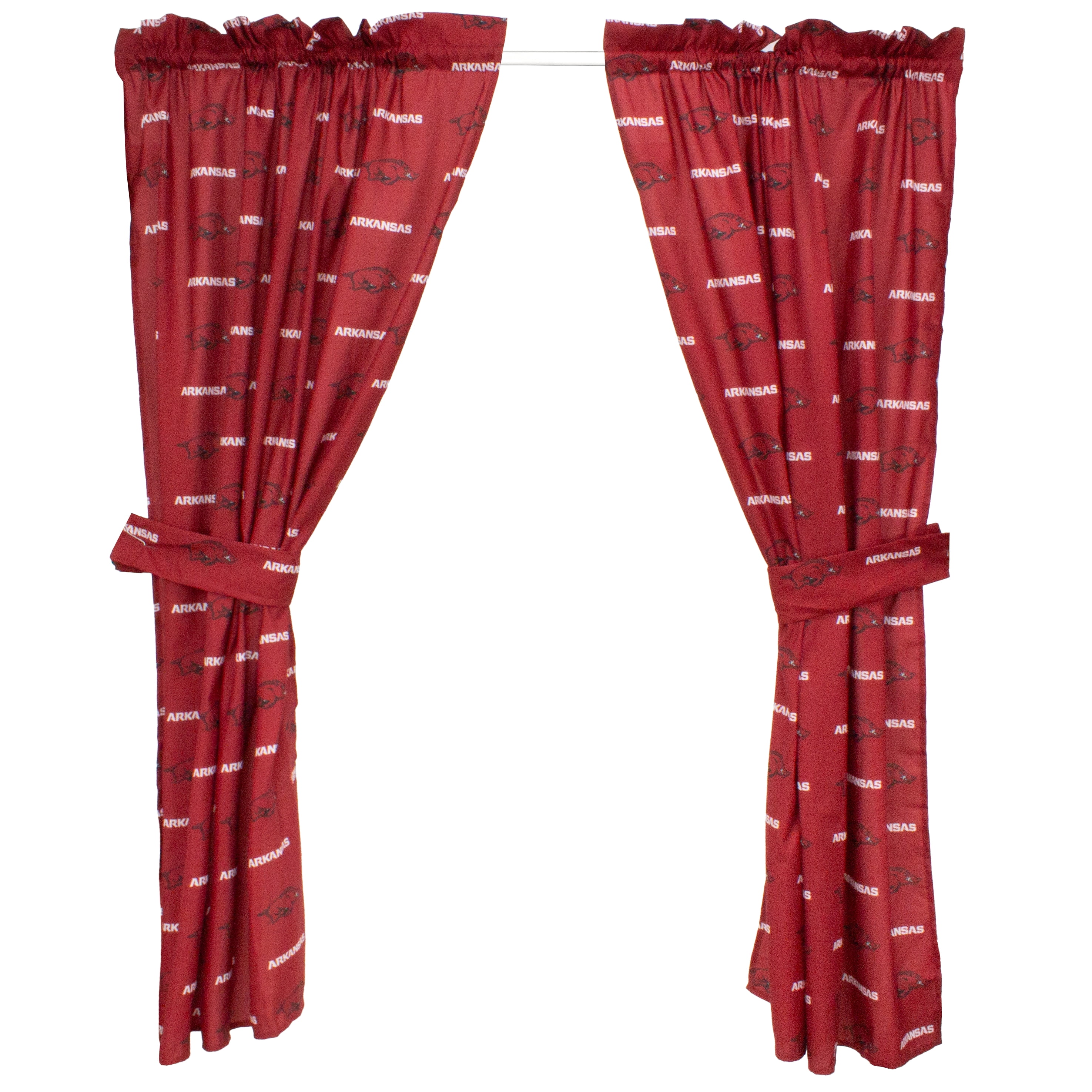 Arkansas Razorbacks 100% Cotton, 84" Curtain Panels, Set of 2