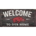thumbnail image 1 of Arkansas Razorbacks 11'' x 19'' Welcome To Our Home Sign, 1 of 1