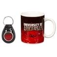 thumbnail image 1 of Arkansas Razorbacks 11oz. Ceramic Coffee Cup & Leather Keychain Gift Set, 1 of 3