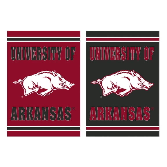 Arkansas Razorbacks 12.5" x 18" Double-Sided Embossed Suede Garden Flag