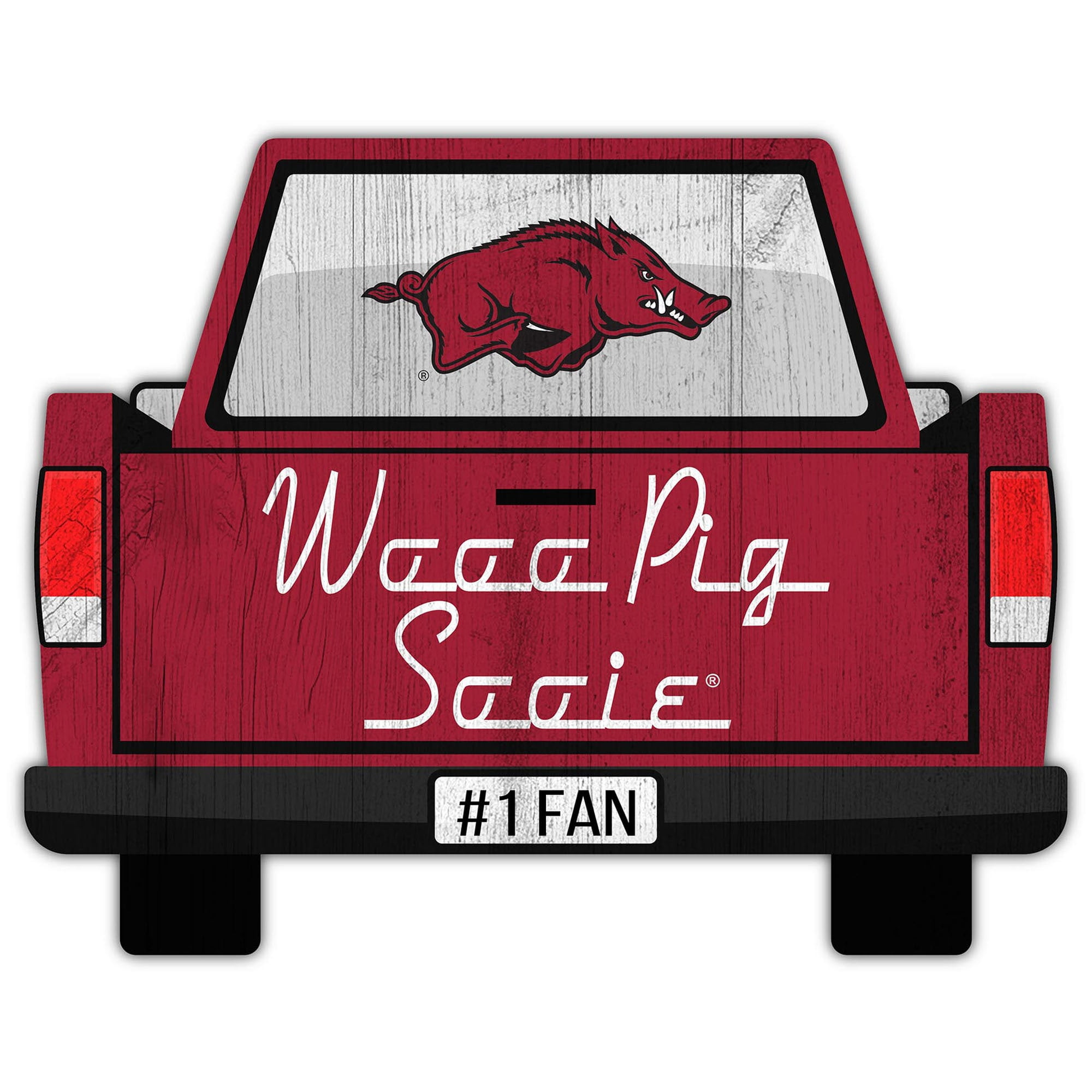 Arkansas Razorbacks 12'' x 12'' Truck Back D-cor - Walmart.com