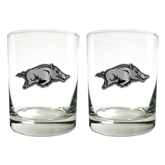 Arkansas Razorbacks 15oz. Legacy Rocks Glass Set