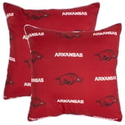Arkansas Razorbacks 16" x 16" Decorative Pillow - (Includes 2 Decorative Pillows)