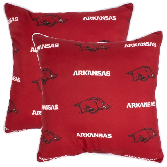 Arkansas Razorbacks 16" x 16" Decorative Pillow - (Includes 2 Decorative Pillows)