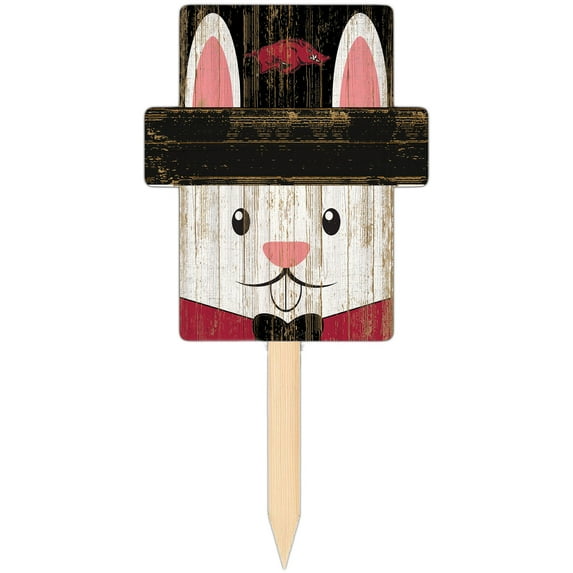 Arkansas Razorbacks 16" x 19" Easter Bunny Yard Stake