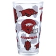 thumbnail image 1 of Arkansas Razorbacks 16oz. Allover Print Pint Glass, 1 of 1