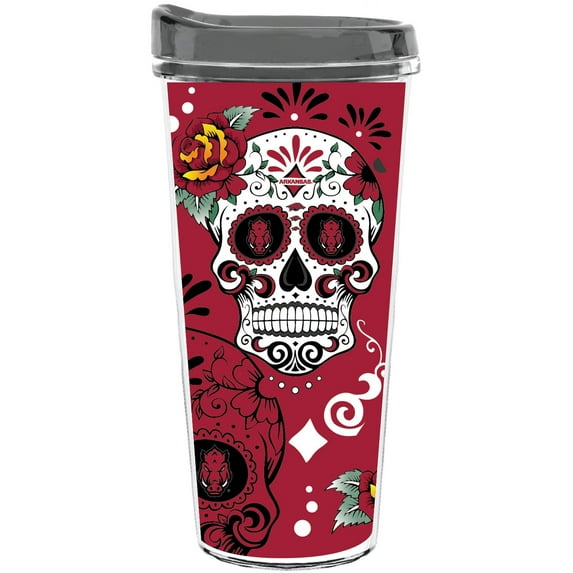 Arkansas Razorbacks 22oz. D-a de los Muertos Tumbler