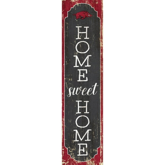Arkansas Razorbacks 24" Home Sweet Home Leaner Sign