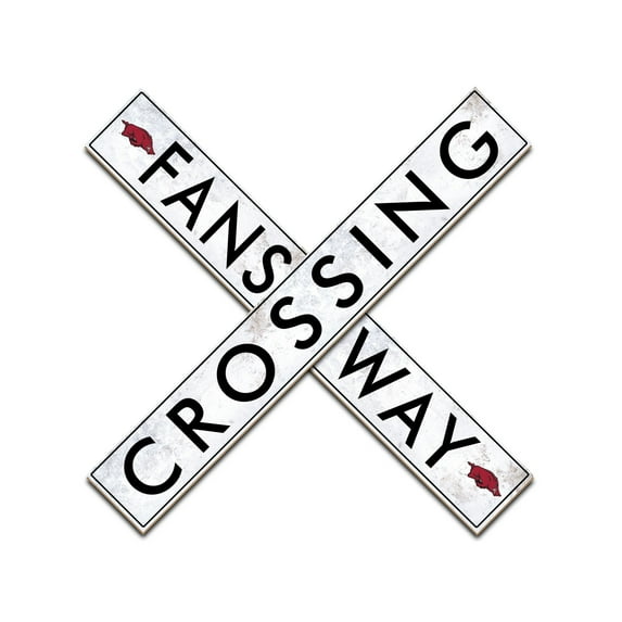 Arkansas Razorbacks 48" Fans Way Crossing Sign