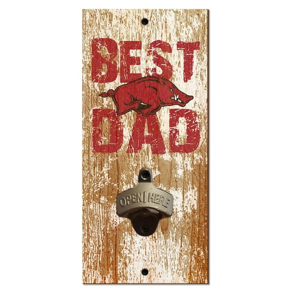 Arkansas Razorbacks 5'' x 12'' Best Dad Bottle Opener