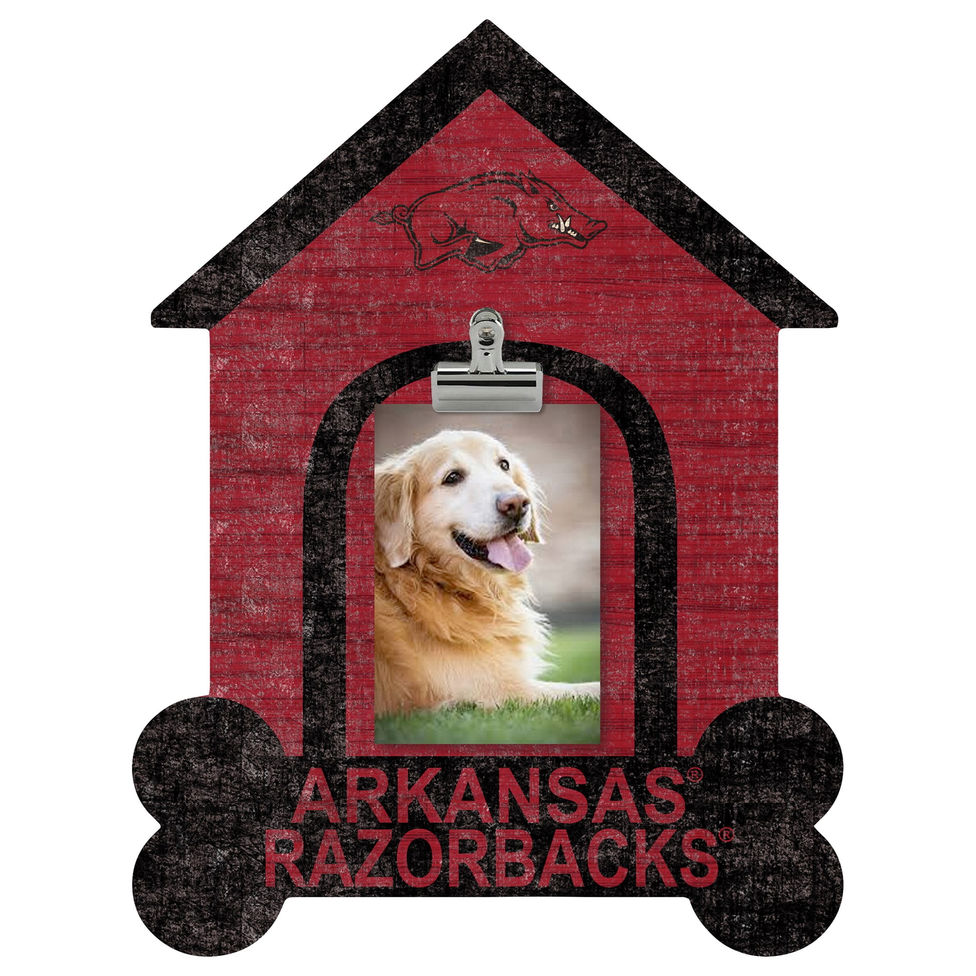 Arkansas Razorbacks Frame Arkansas Razorbacks Dog Bone House Clip Frame - Walmart.com