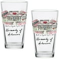 thumbnail image 1 of Arkansas Razorbacks Laura Wilcox Watercolors 16oz Pint Glass 2-Pack, 1 of 1