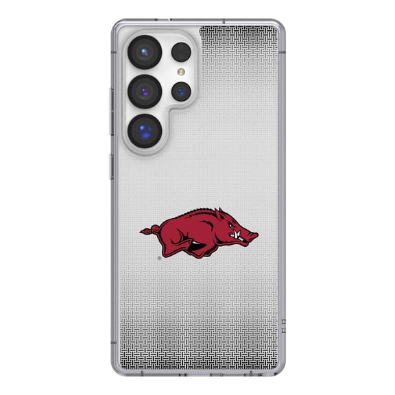 Arkansas Razorbacks Linen Logo Galaxy Clear Case