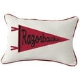 thumbnail image 1 of Arkansas Razorbacks Pennant Rectangular Piped Pillow, 1 of 1