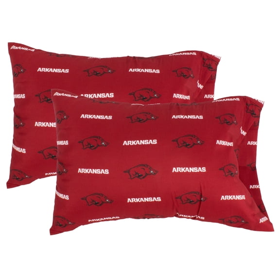 Arkansas Razorbacks Pillowcase Pair, Standard, 20" x 30" (2 Standard Pillowcases)