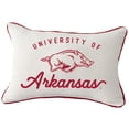 thumbnail image 1 of Arkansas Razorbacks Retro Rectangular Piped Pillow, 1 of 1