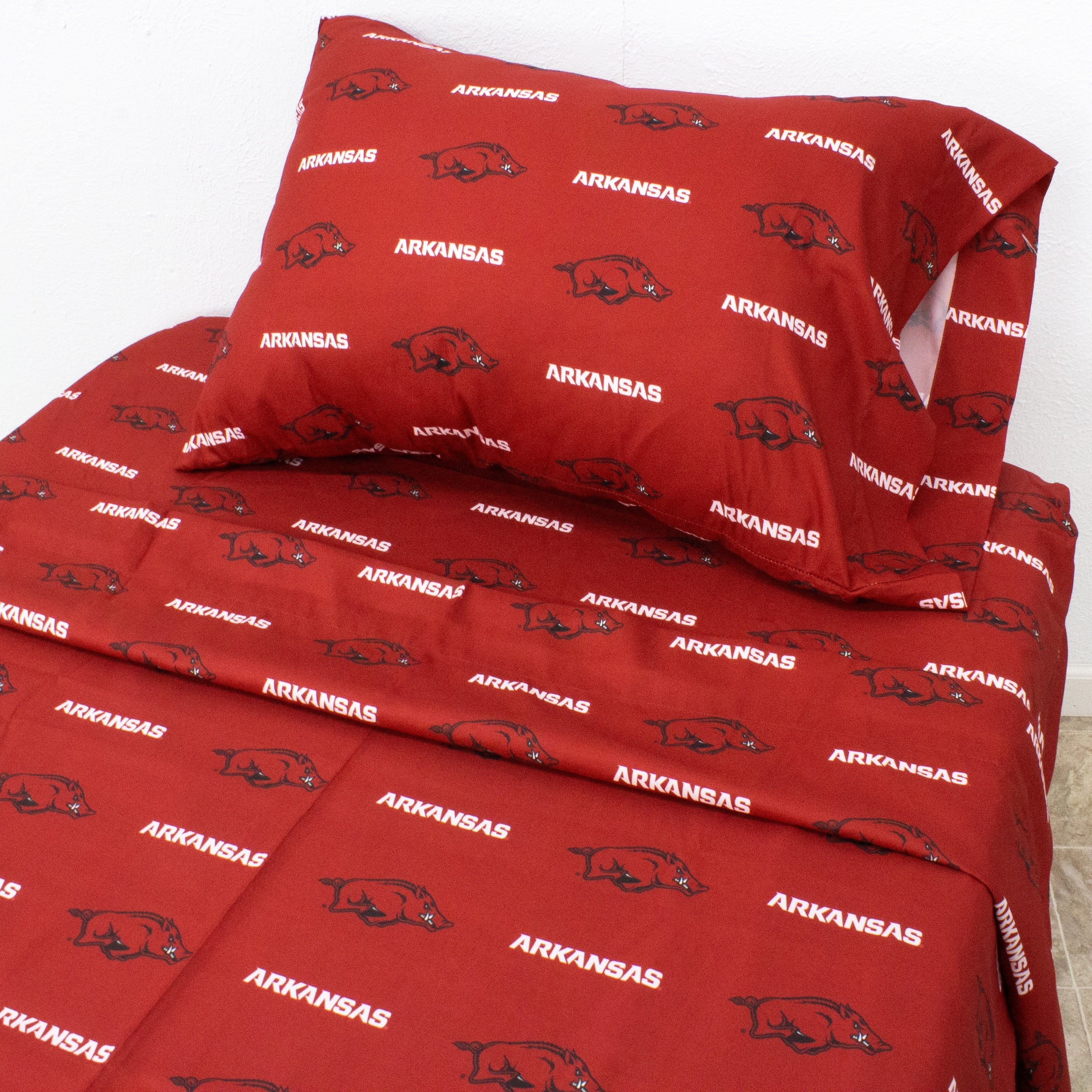 Arkansas Razorbacks Sheet Set Twin XL