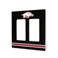 thumbnail image 1 of Arkansas Razorbacks Stripe Design Double Rocker Light Switch Plate, 1 of 4