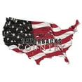 thumbnail image 1 of Arkansas Razorbacks USA Flag Cutout Sign, 1 of 1