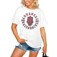 thumbnail image 1 of Women's White Arkansas Razorbacks Vintage Days Easy Relaxed T-Shirt, 1 of 1