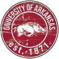 thumbnail image 1 of Arkansas Razorbacks 23.5" Distressed Round Sign, 1 of 2