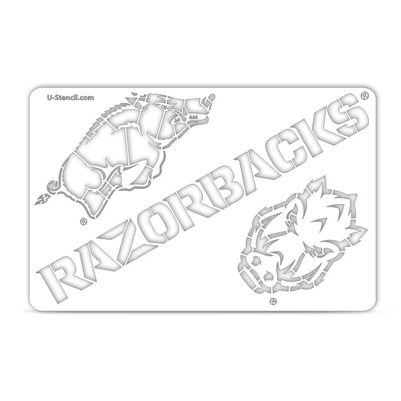 Arkansas Razorbacks Templates Arkansas Razorbacks Wordmark Tailgater Wordmark Stencil - Walmart.com