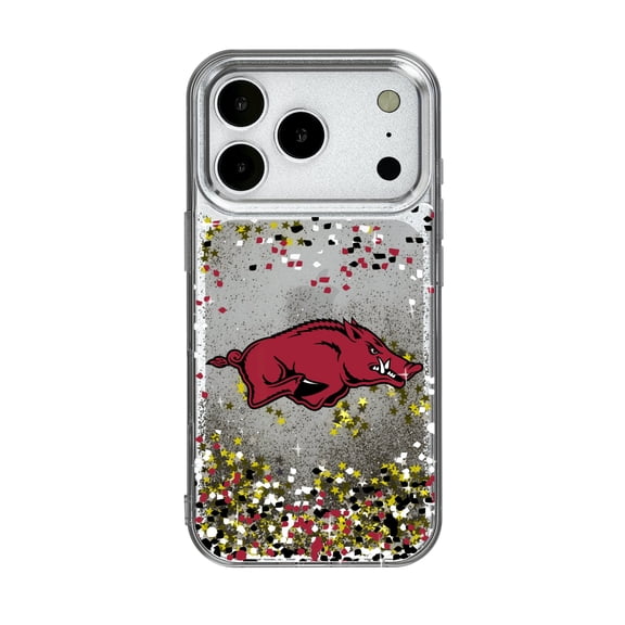 Arkansas Razorbacks iPhone Glitter Confetti Design Case