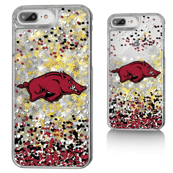 Arkansas Razorbacks iPhone Glitter Confetti Design Case