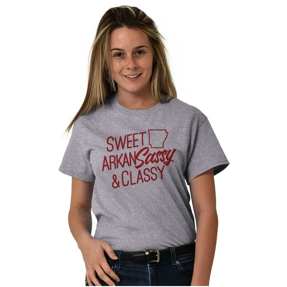 Arkansas Sassy Cute Local Arkie Girl Women's Graphic T Shirt Tees Brisco Brands L