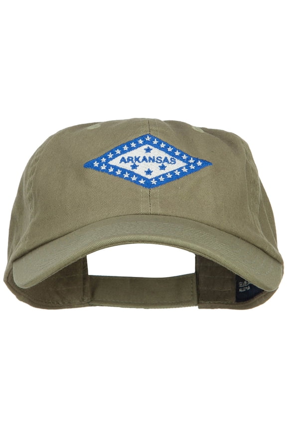 Arkansas State Flag Embroidered Low Cap - Olive OSFM
