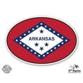 thumbnail image 1 of Arkansas State Flag Oval - 5" Vinyl Sticker - For Car Laptop I-Pad - Waterproof Decal, 1 of 1