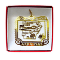 thumbnail image 1 of Arkansas State Landmarks Brass Ornament, 1 of 7