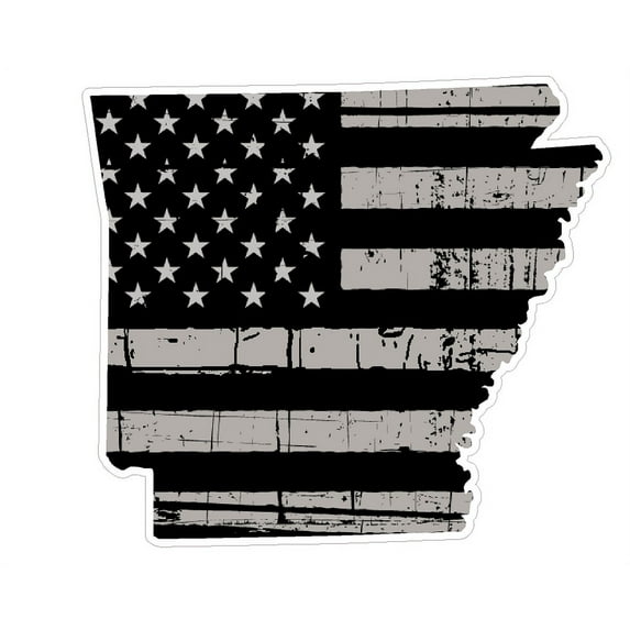 Arkansas State (N6) Distressed Flag Vinyl Decal Sticker Car/Truck Laptop/Netbook Window
