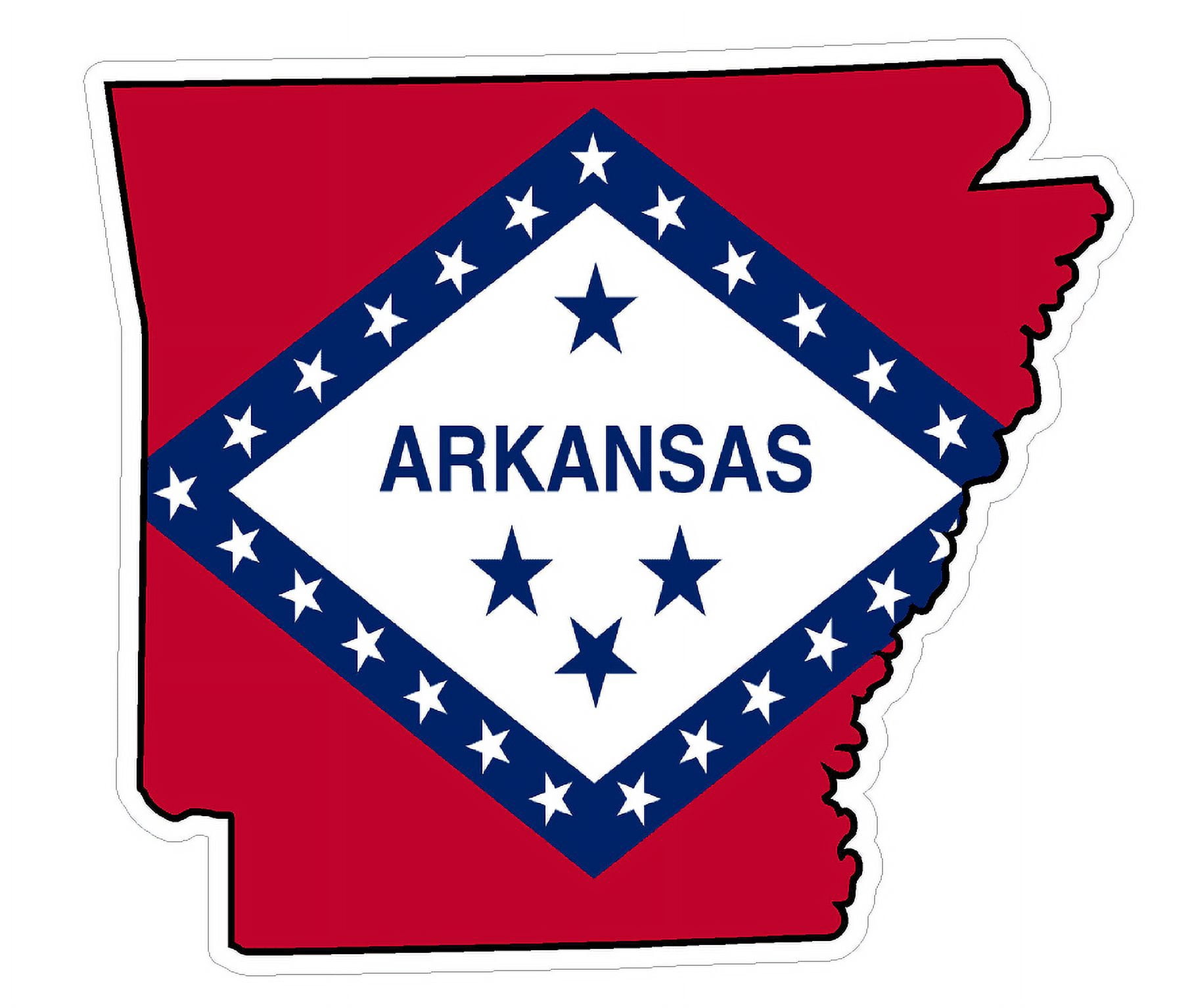 Arkansas Native Sticker Arkansas State (Q6) Shape Flag Vinyl Decal Sticker Car/Truck Laptop ...