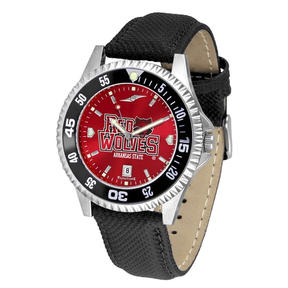 Arkansas State Red Wolves NCAA Anochrome "Competitor" Men's Watch (Color Bezel)
