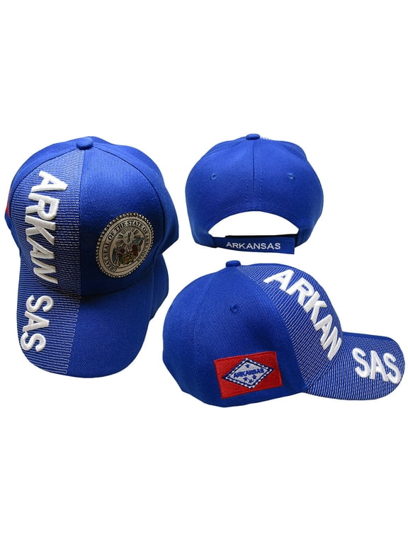 Arkansas State Royal Blue White Letters Patch On Side Embroidered Hat Cap
